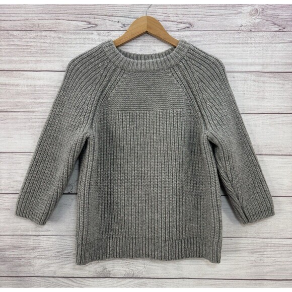 J. Crew Sweater 100% Lambswool KNIT Size SMALL  GRAY Women’s - Picture 1 of 6